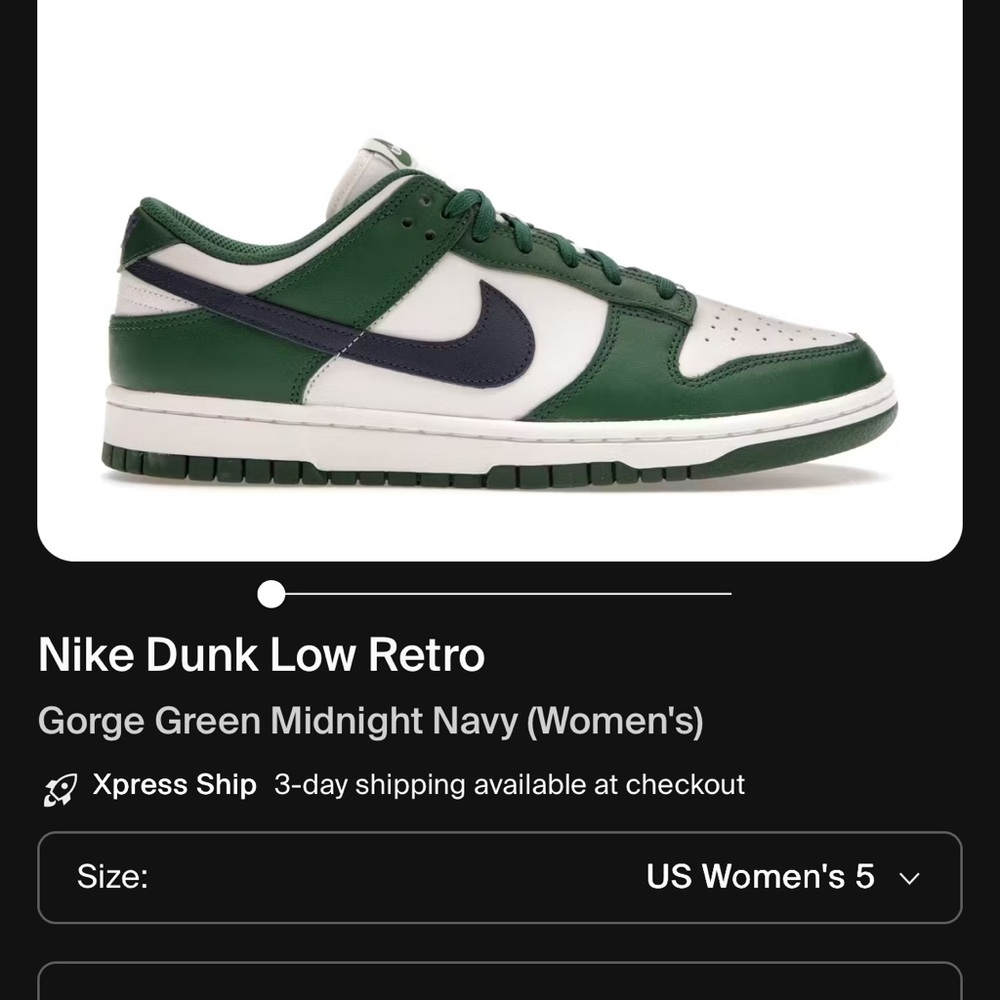 Nike Dunk Low Retro Gorge Green Midnight Navy Sneakers